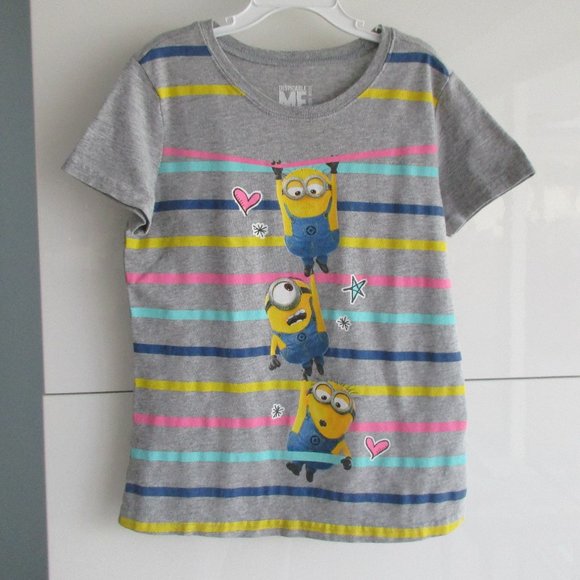 Universal Studios Despicable Me Tee Sz M 7/8 Gray - Picture 4 of 9